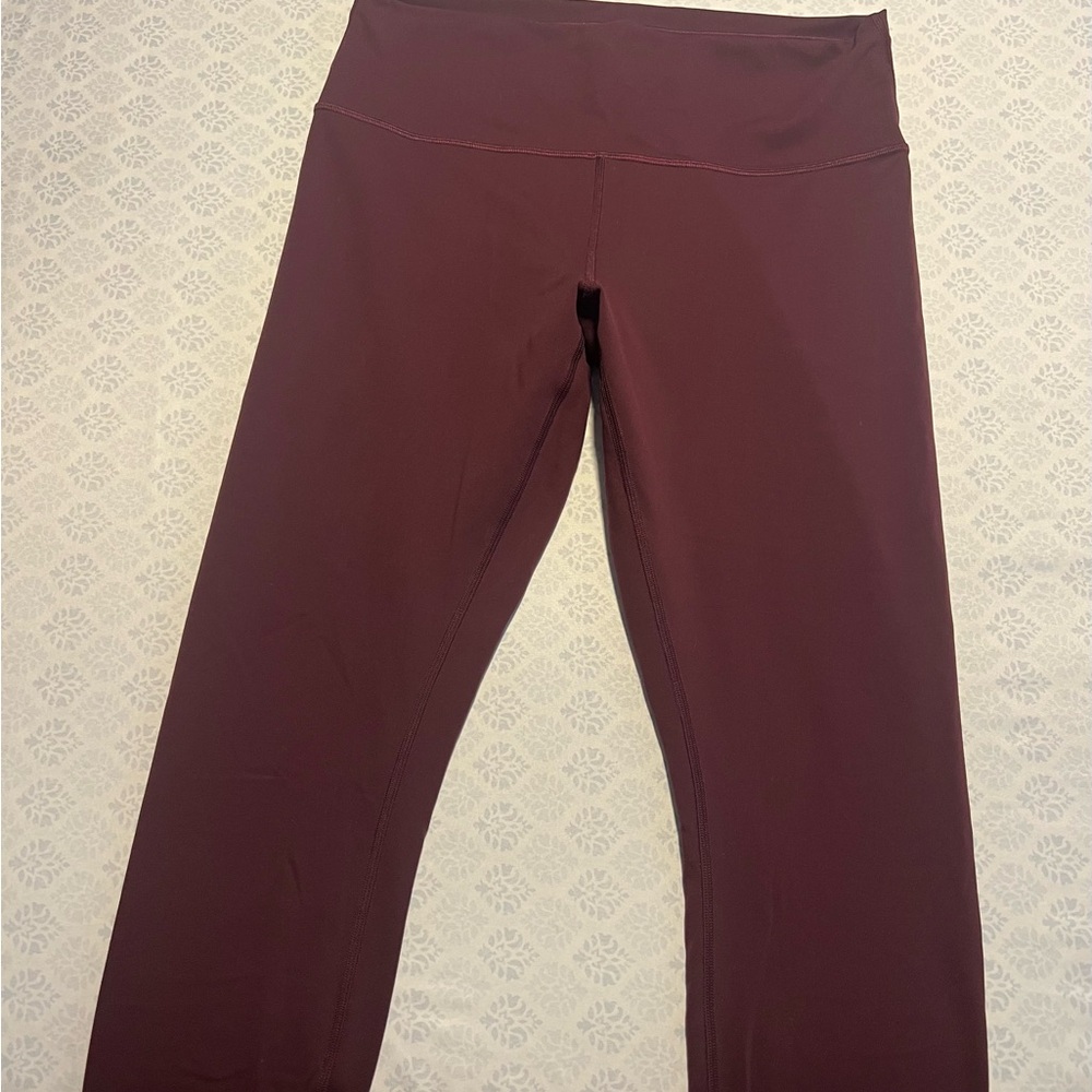 Burgundy High-Waisted Leggings